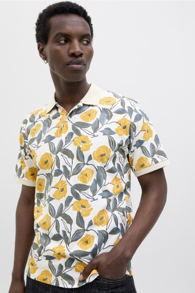 JORALMERIA AOP POLO SS 12276835 BUTTERCREAM
